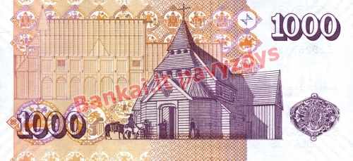 1000 Kronų banknoto galinė pusė