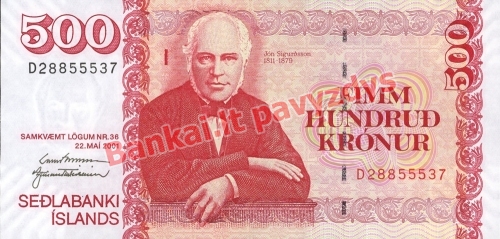 500 Kronų banknoto priekinė pusė