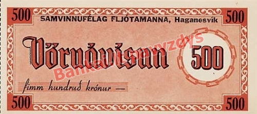500 Kronų banknoto priekinė pusė
