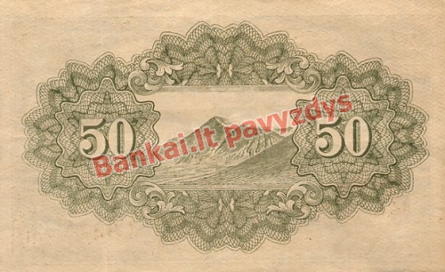 50 Senų banknoto galinė pusė