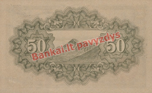 50 Senų banknoto galinė pusė