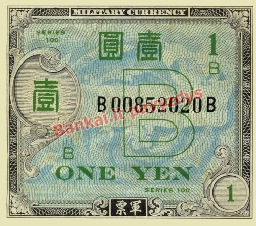 1 Jenos banknoto priekinė pusė
