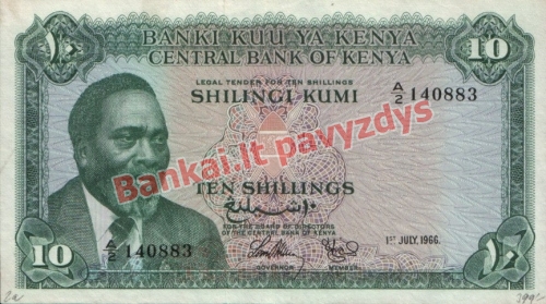 10 Šilingų banknoto priekinė pusė