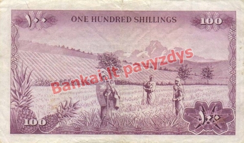 100 Šilingų banknoto galinė pusė