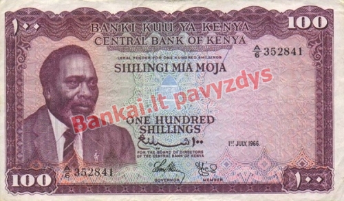 100 Šilingų banknoto priekinė pusė