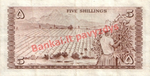 5 Šilingų banknoto galinė pusė