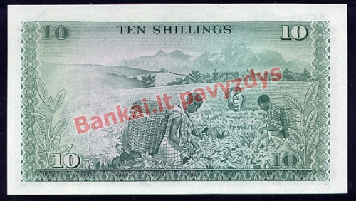 10 Šilingų banknoto galinė pusė