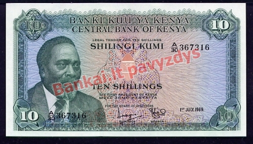 10 Šilingų banknoto priekinė pusė