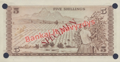 5 Šilingų banknoto galinė pusė