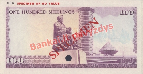 100 Šilingų banknoto galinė pusė