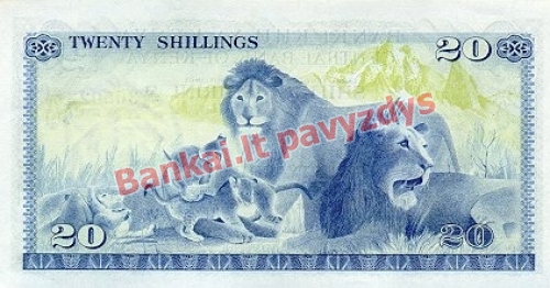 20 Šilingų banknoto galinė pusė