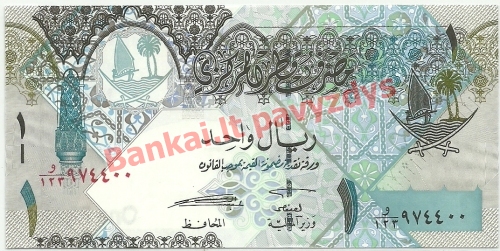 1 Rialio banknoto priekinė pusė