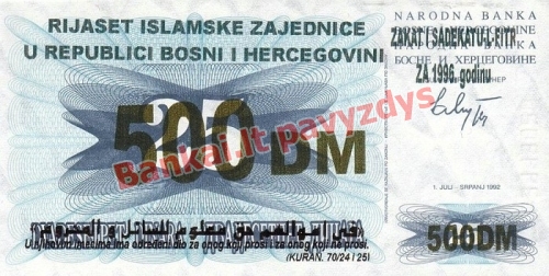 500 Markių banknoto priekinė pusė
