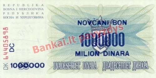 1000000 banknoto galinė pusė