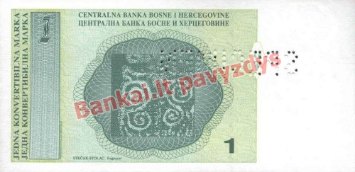 1 Konvertuojamosios markės banknoto galinė pusė