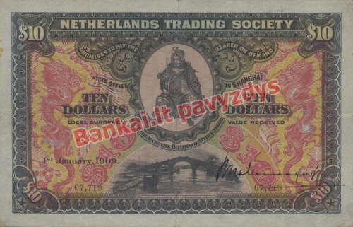 10 Dolerių banknoto priekinė pusė