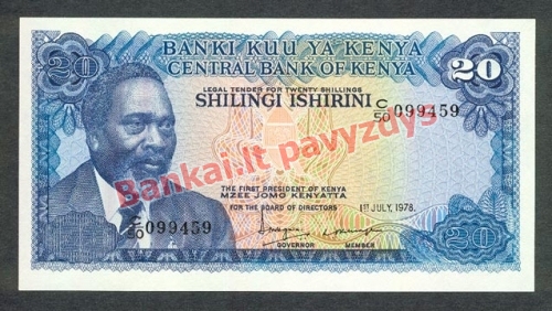 20 Šilingų banknoto priekinė pusė