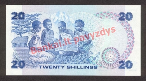 20 Šilingų banknoto galinė pusė