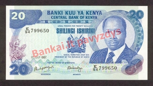 20 Šilingų banknoto priekinė pusė