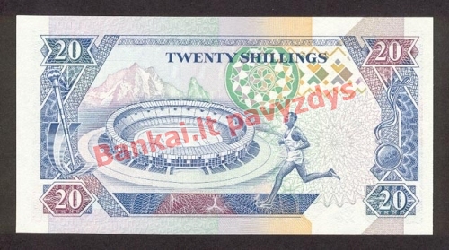 20 Šilingų banknoto galinė pusė