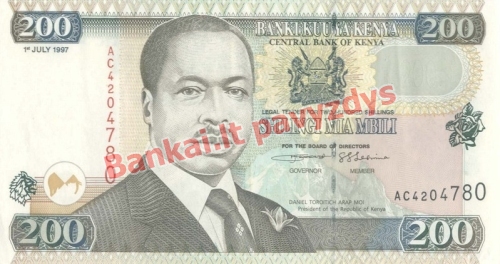 200 Šilingų banknoto priekinė pusė