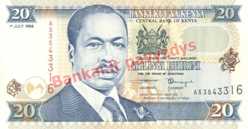 20 Šilingų banknoto priekinė pusė