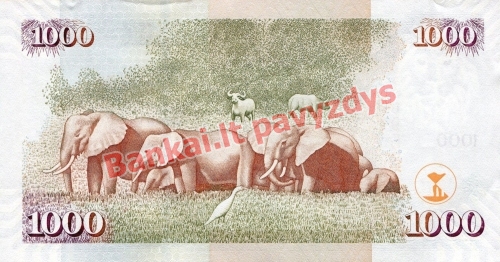 1000 Šilingų banknoto galinė pusė