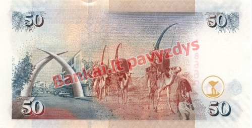 50 Šilingų banknoto galinė pusė