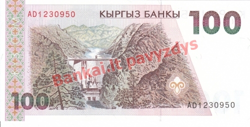 100 Somų banknoto galinė pusė