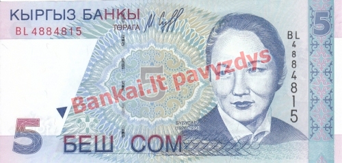 5 Somų banknoto priekinė pusė