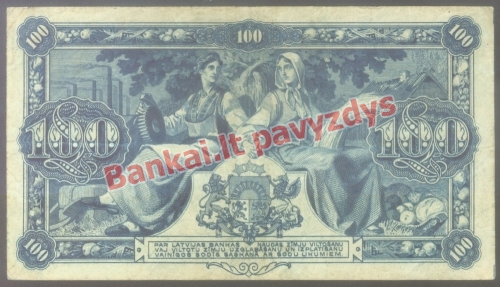 100 Latų banknoto galinė pusė
