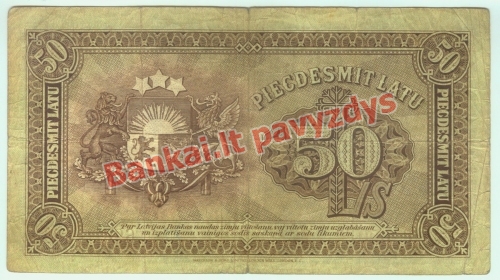 50 Latų banknoto galinė pusė