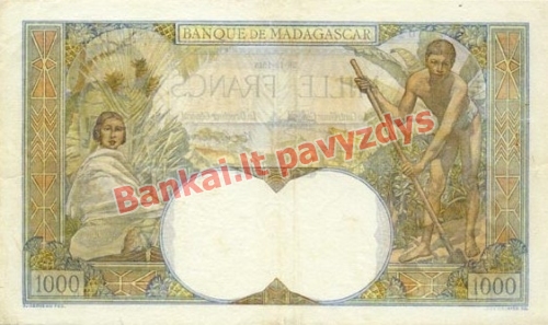 1000 Frankų banknoto galinė pusė