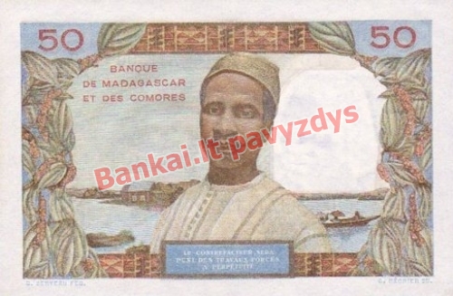 50 Frankų banknoto galinė pusė