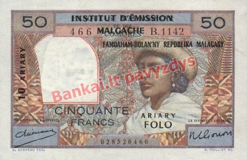 50 Frankų banknoto priekinė pusė