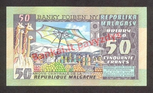 50 Frankų banknoto galinė pusė