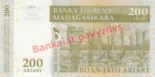 200 Arairių banknoto galinė pusė