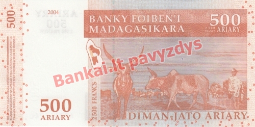 500 Arairių banknoto galinė pusė