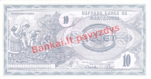 10 Denarų banknoto priekinė pusė