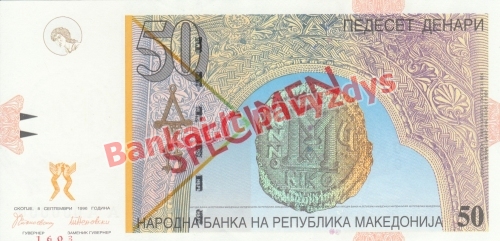 50 Denarų banknoto priekinė pusė