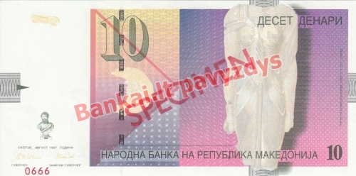 10 Denarų banknoto priekinė pusė