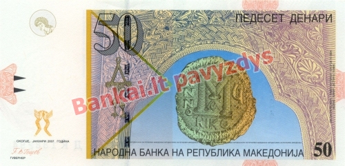 50 Denarų banknoto priekinė pusė