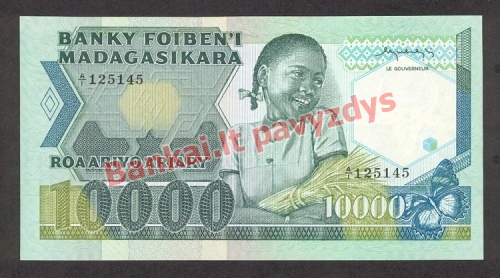 10000 Frankų banknoto priekinė pusė