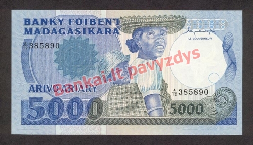 5000 Frankų banknoto priekinė pusė