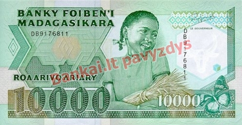 10000 Frankų banknoto priekinė pusė