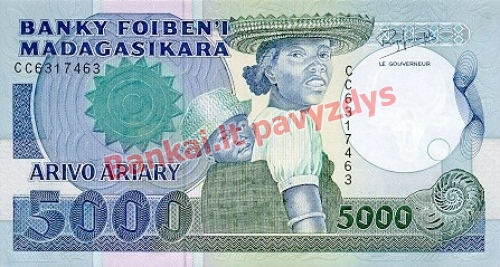5000 Frankų banknoto priekinė pusė
