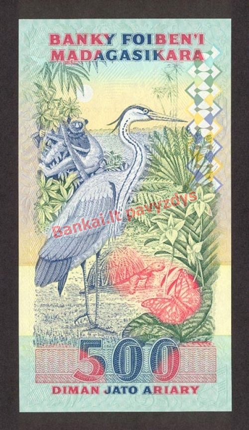 2500 Frankų banknoto galinė pusė