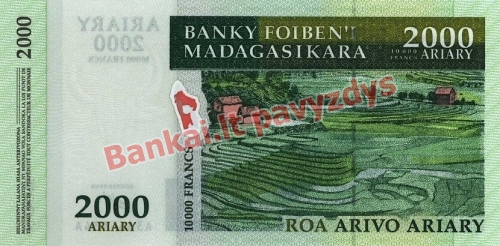 2000 Arairių banknoto galinė pusė