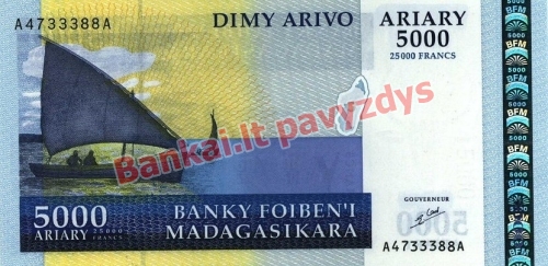 5000 Arairių banknoto priekinė pusė