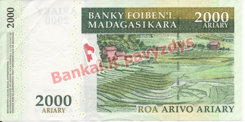 2000 Arairių banknoto galinė pusė